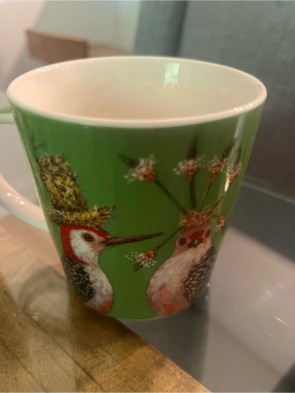 Set of 4 PPD Vicki Sawyer 16 oz Bone China bird squirrel mugs - Picture 8 of 10
